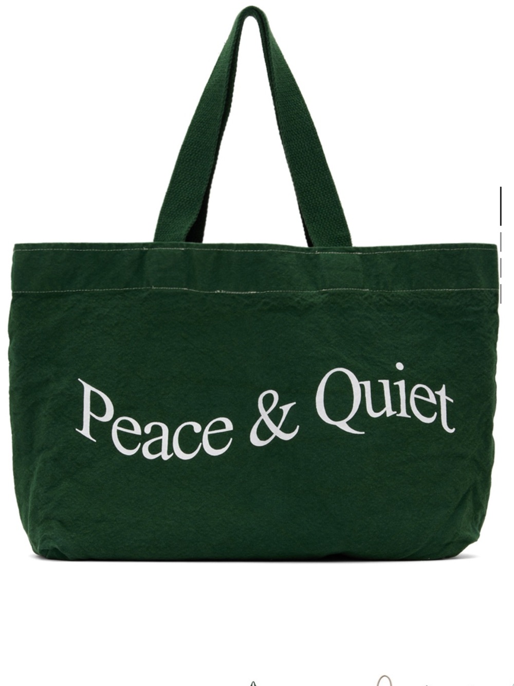 Museum of Peace & Quiet Dark Green Canvas Tote Bag